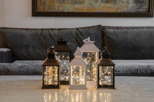 Small Lantern with LED Rice Lights - ironyhome