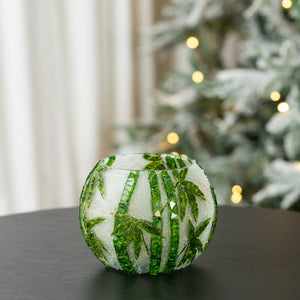 Blooming Green Tinted Glass Votive - 2 Styles - ironyhome