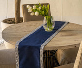 Blue Dupion Table Runner - ironyhome