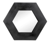 Charcoal Hexagon Mirror - ironyhome