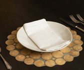 Dotted Gold Capiz Placemat - Set of 4 - ironyhome