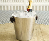 Double Walled Champagne Bucket with Wooden Knob - ironyhome