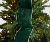 Emerald Green & Silver Christmas Ribbon - ironyhome