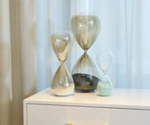 Hourglass with Bronze Finish & White Sand - ironyhome