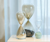 Hourglass with Grey Finish & Black Sand - ironyhome