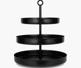 Matte Black 3 Tier Cake Stand - ironyhome
