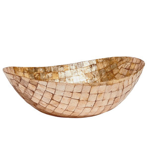 Seashell Symphony Boat Bowl - Gold - ironyhome