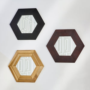 Timber Hexagon Mirror - ironyhome