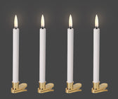 Uyuni Christmas Taper Candles - Set of 4 with gold clips - ironyhome