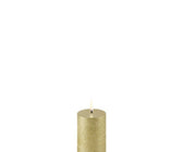 Uyuni Metallic Gold Pillar Candle - ironyhome