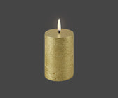 Uyuni Metallic Gold Pillar Candle - ironyhome
