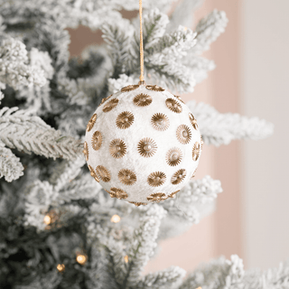 12cm Sunflower Studs Ball Ornament - Irony Home