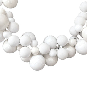 1.5 Ft White Ball Festive Garland