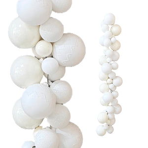 1.5 Ft White Ball Festive Garland - ironyhome