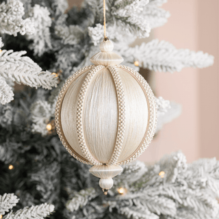 15CM Ivory Crystal Lace Ball - Irony Home