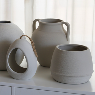 Dune Cylinder Terracotta  Vase