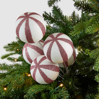 Mauve & White Candy Tree Pick - Set of 4, irony home