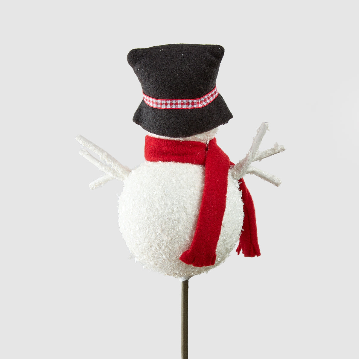 Red Scarf Snowman Tree Pick in White