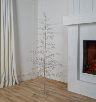 Silver Festive LED Acrylic Porch Tree