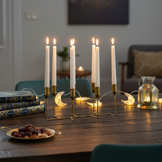 Aureate Luxe Multi-Arm Candle Holder Gold