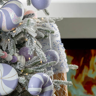 Pink Lollipop Ornament with Sugar Beads & Sequins Blush Pink