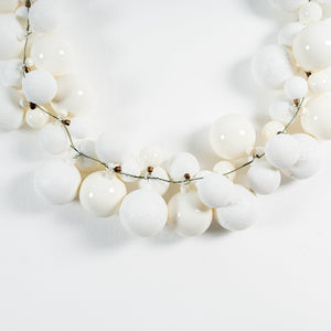 3 Ft White Ball Festive Garland