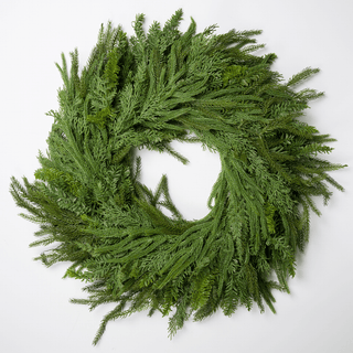 30-inch Mixed Leaves Wreath - Irony Home