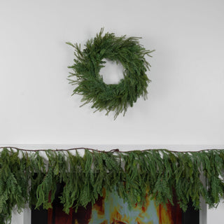 30-inch Mixed Leaves Wreath - Irony Home