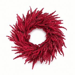 30-inch Red Amaranthus Wreath - Irony Home