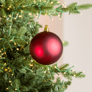 4-inch Burgundy Shatterproof Ball Ornament - Irony Home