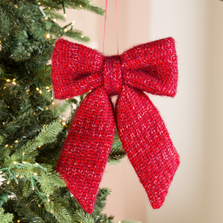 8-inch x 12-inch Tinsel Bow - Irony Home