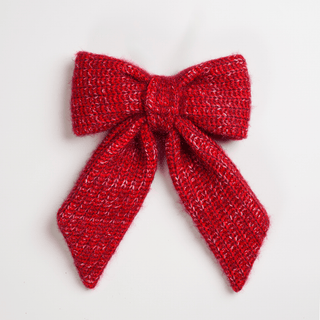8-inch x 12-inch Tinsel Bow - Irony Home