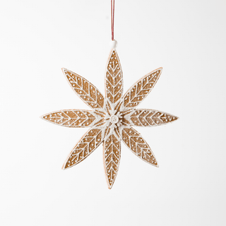9.5-inch Frosted snowflake flower pick - Irony Home