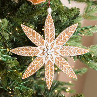 9.5-inch Frosted snowflake flower pick - Irony Home