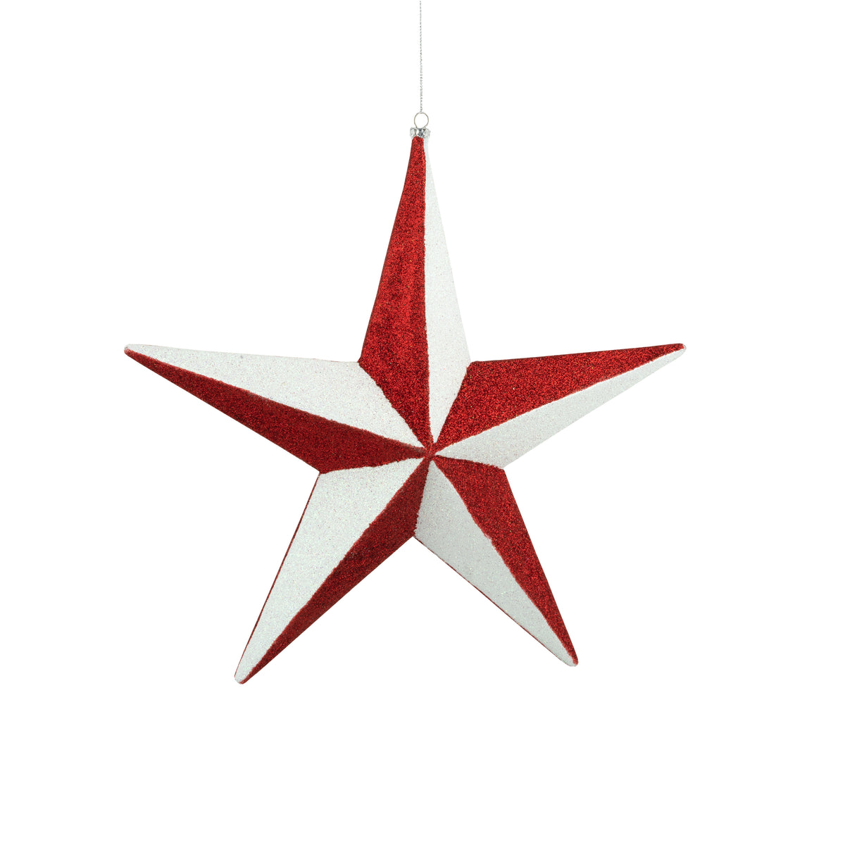 Star with White Glitter Ornament