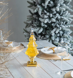 Acrylic LED Illuminated Glitter Christmas Tree - ironyhome