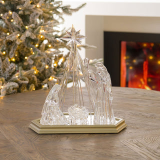 Acrylic Nativity Set with LED Base - ironyhome