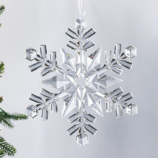 Acrylic Snowflake With Organza Ribbon Loop - ironyhome