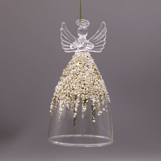 Angel GlassnOrnament with Beads - ironyhome