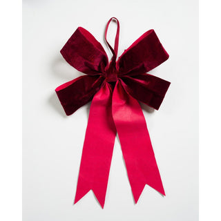Antique Burgundy Bow with Mistletoe - Irony Home