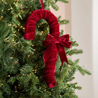 Antique Burgundy Candy Cane Ornament - Irony Home