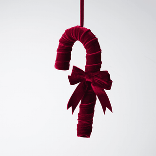 Antique Burgundy Candy Cane Ornament - Irony Home