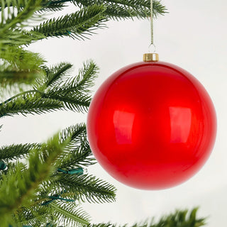 Apple Red Festive Ball Ornament - ironyhome