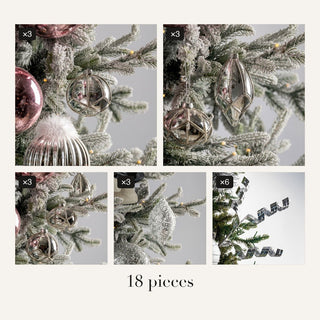 Argent Silver Glass Ornament Set - Irony Home