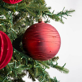 Ball Ornament with Glitter Detail - ironyhome