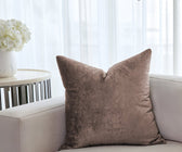 Beige Velvet Square Cushion - ironyhome