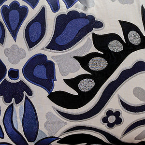 Blue Modern Paisley Square Cushion