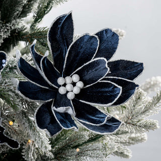 Blue Velvet Blooming Magnolia Picks - ironyhome