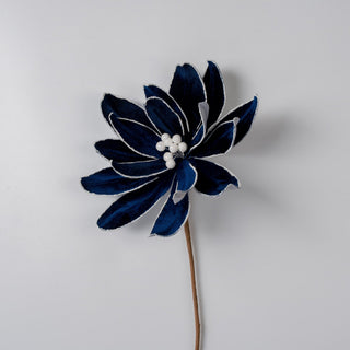 Blue Velvet Blooming Magnolia Picks - ironyhome