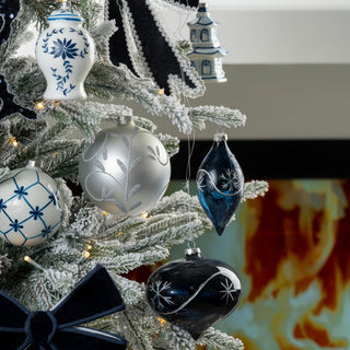 Blue Velvet Bow With White Lace Lining - ironyhome